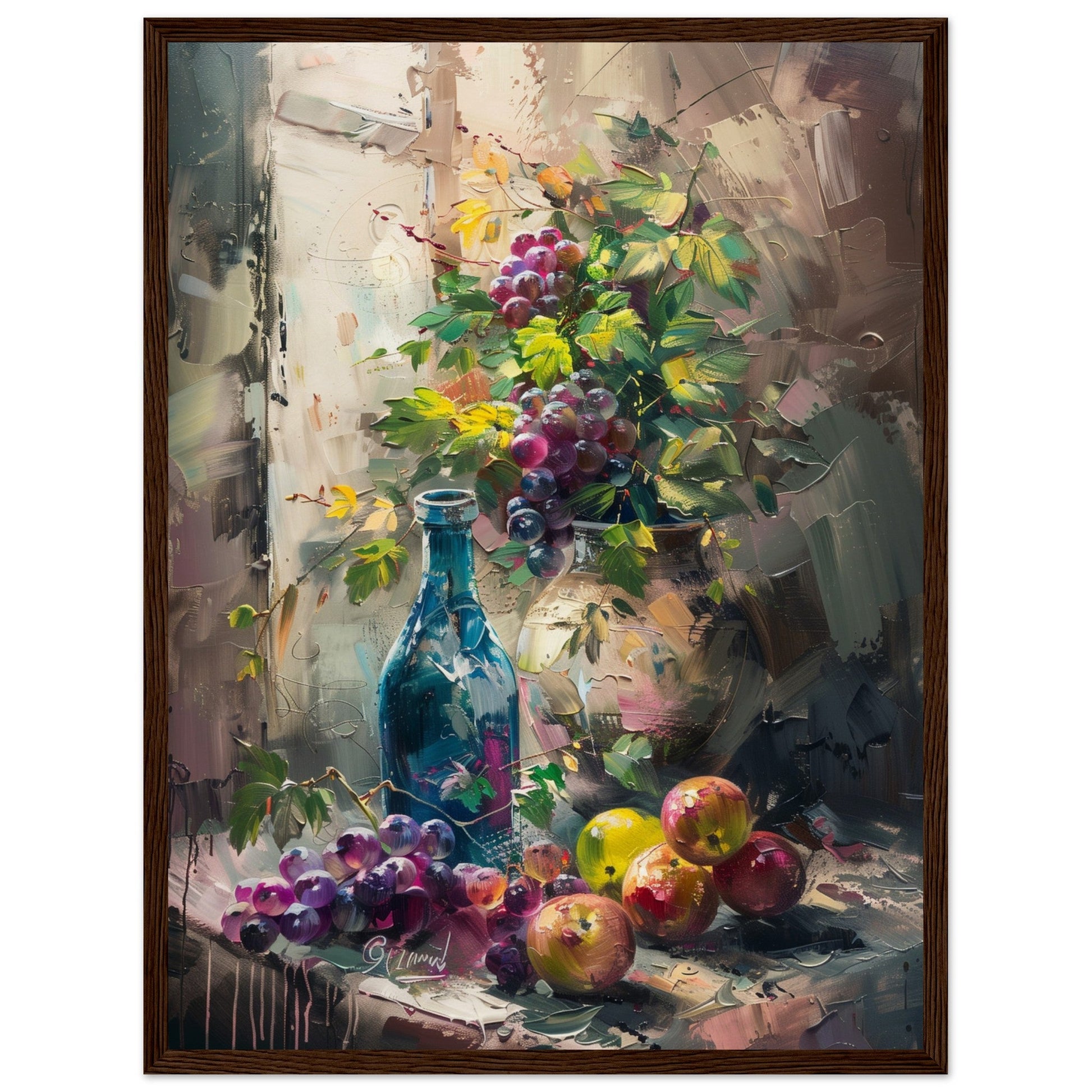 Poster Nature Morte ( 45x60-cm-Bois-foncé)