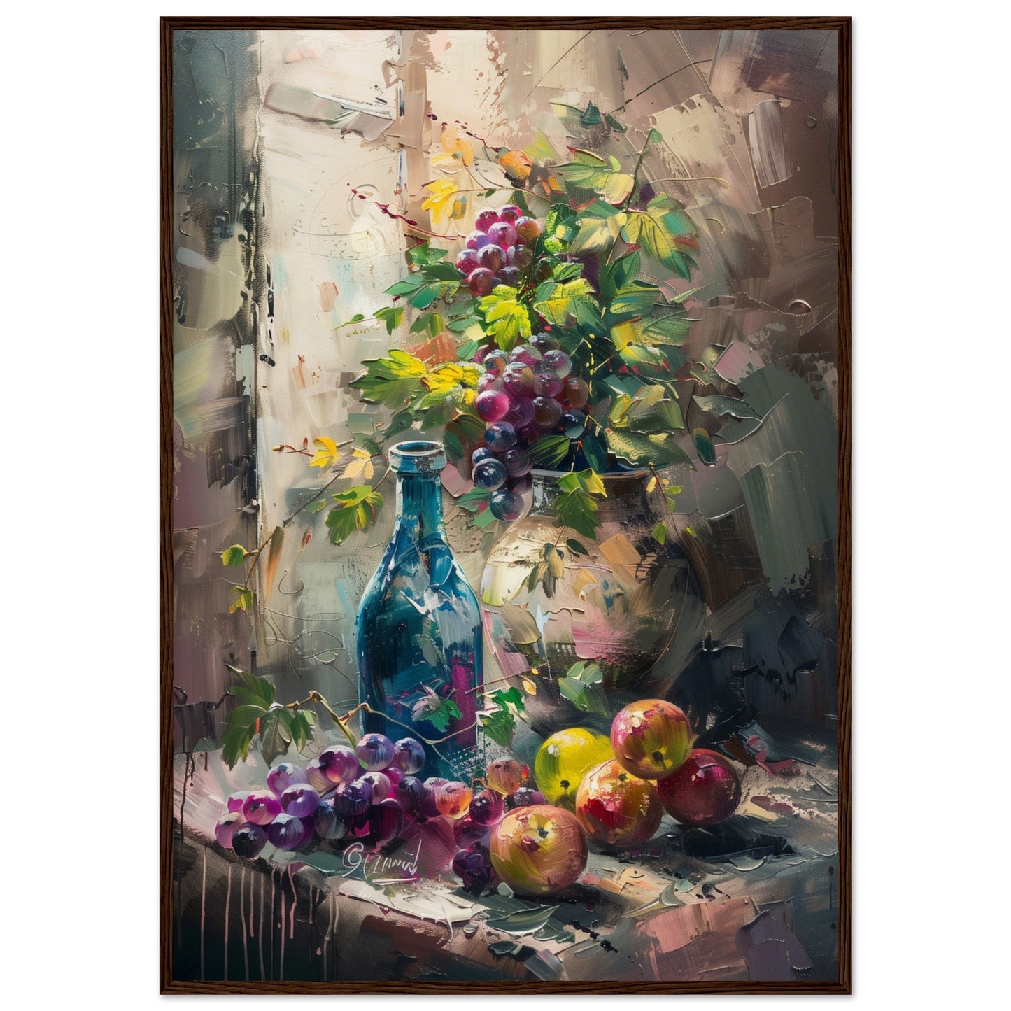 Poster Nature Morte ( 70x100-cm-Bois-foncé)