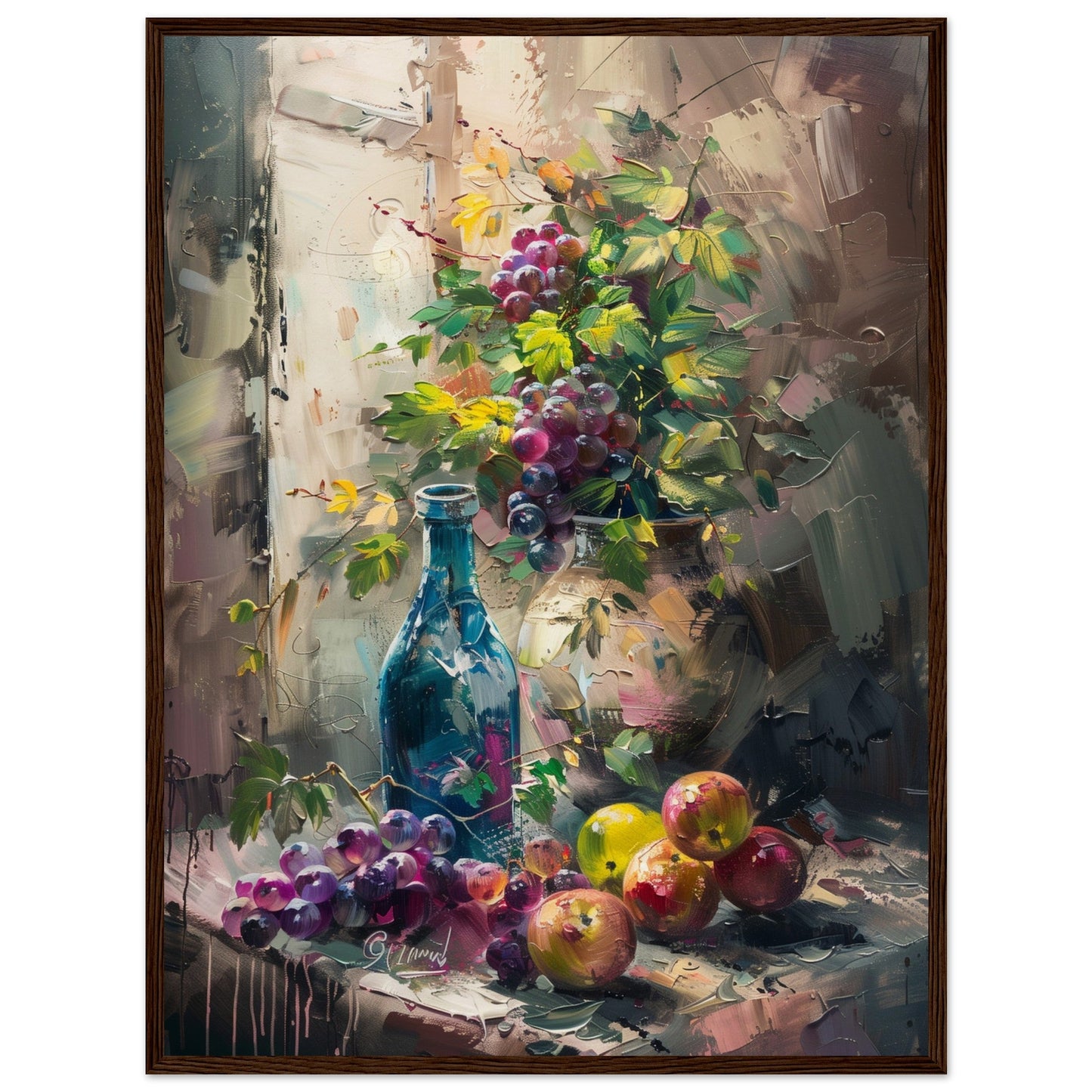 Poster Nature Morte ( 60x80-cm-Bois-foncé)