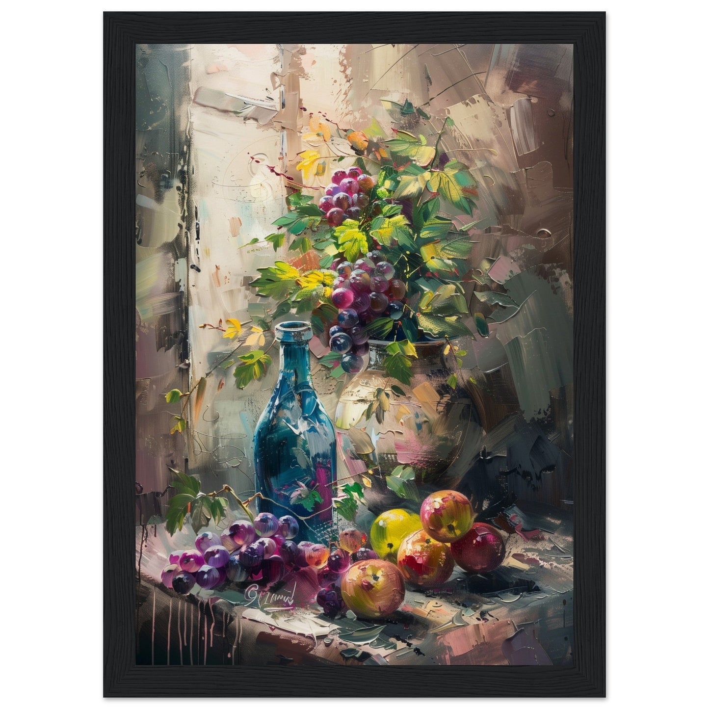 Poster Nature Morte ( 21x29.7-cm-Bois-noir)