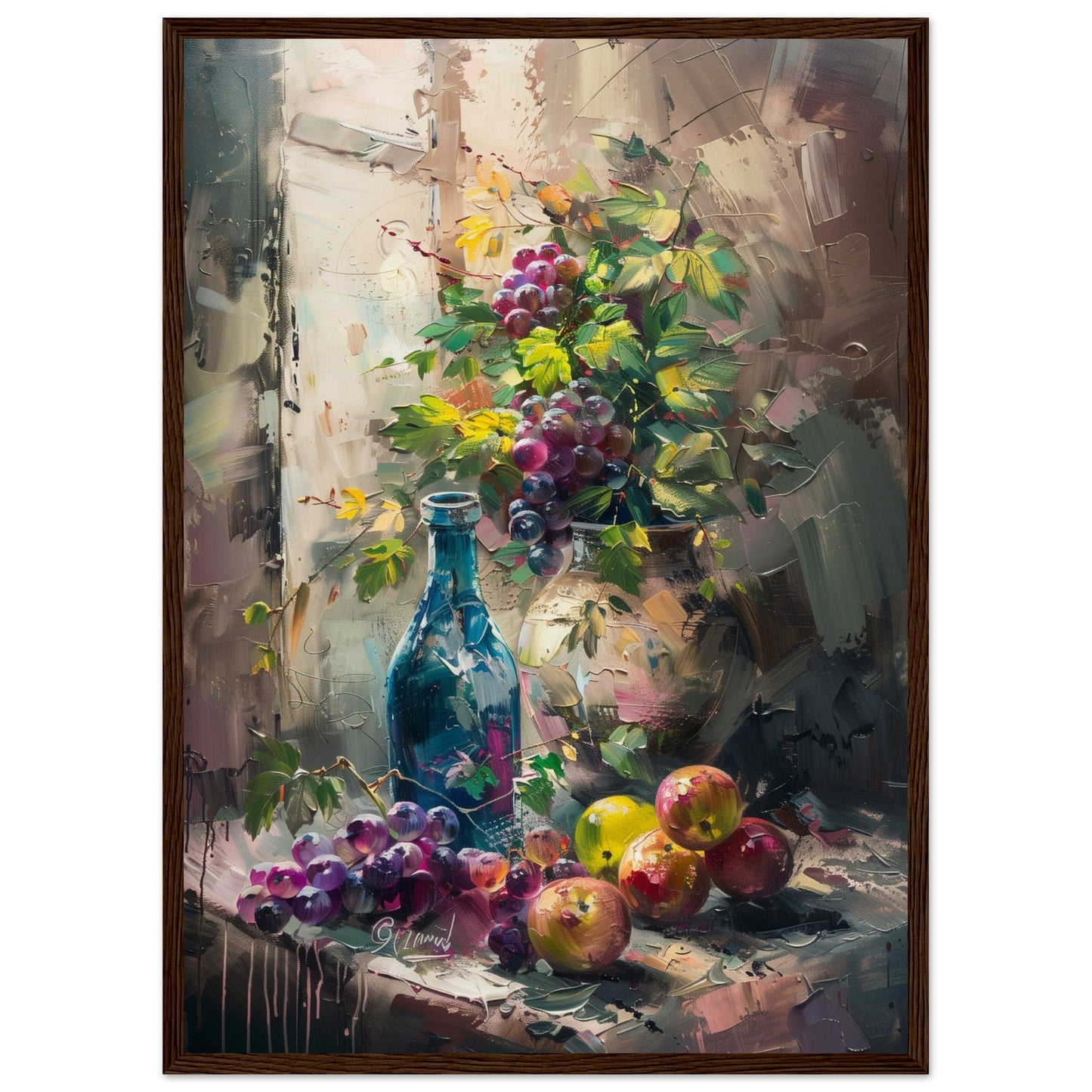 Poster Nature Morte ( 50x70-cm-Bois-foncé)