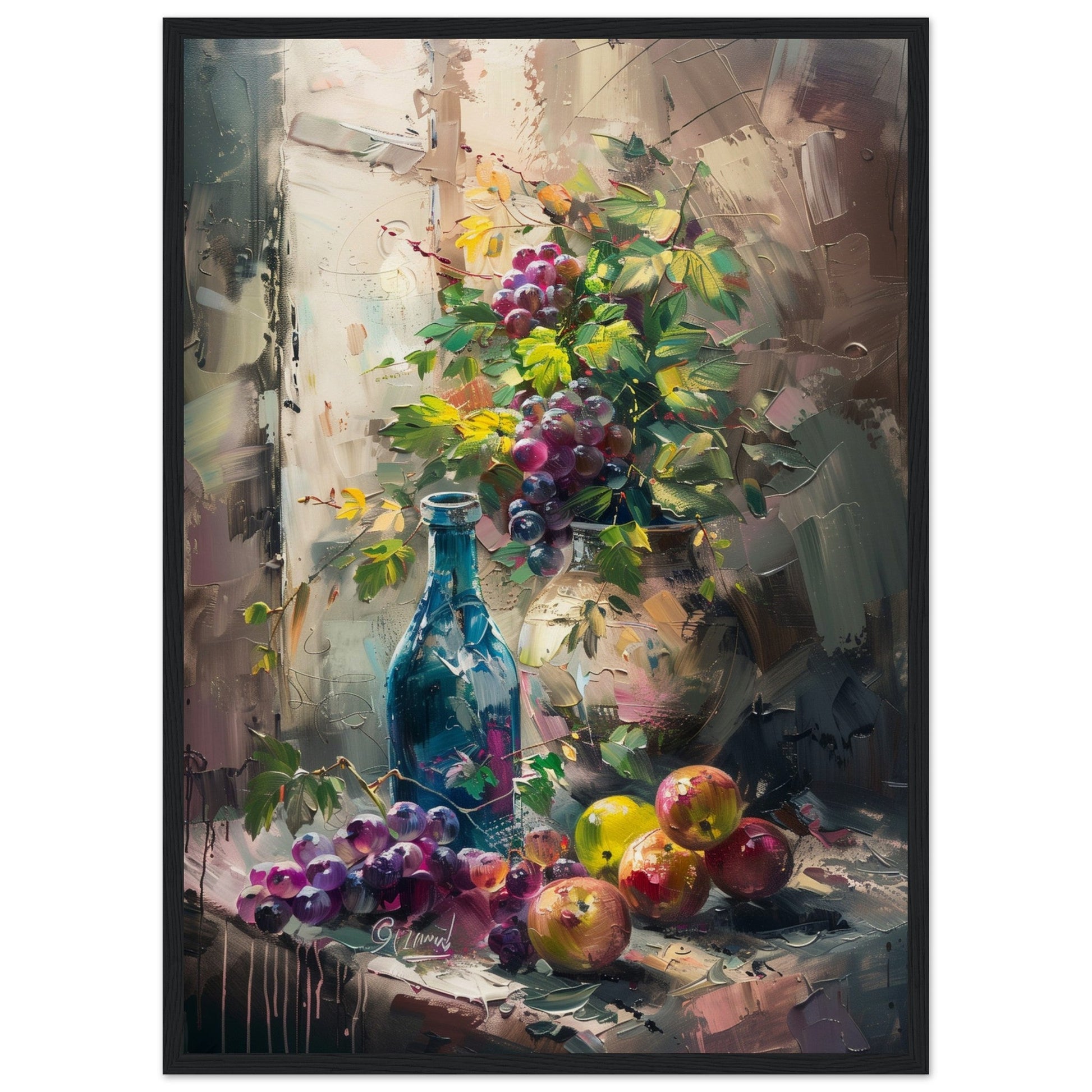 Poster Nature Morte ( 50x70-cm-Bois-noir)