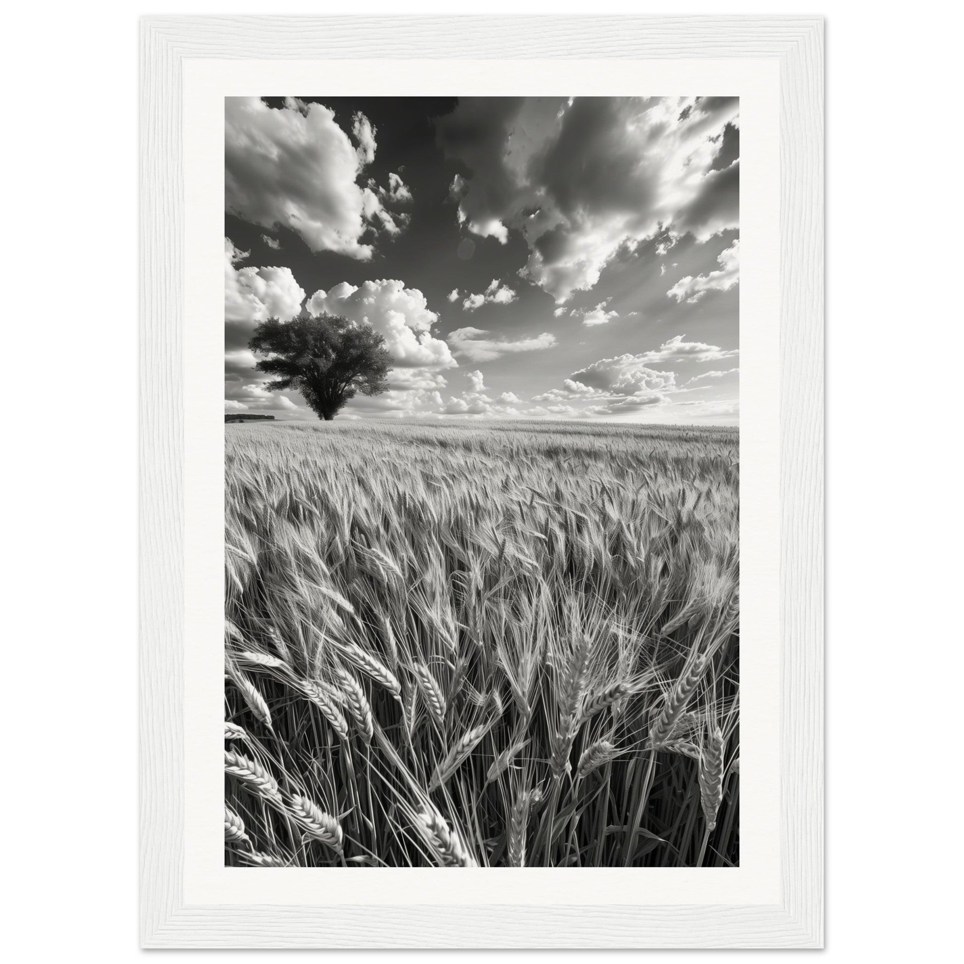 Poster Nature Noir et Blanc ( 21x29.7-cm-Bois-blanc)