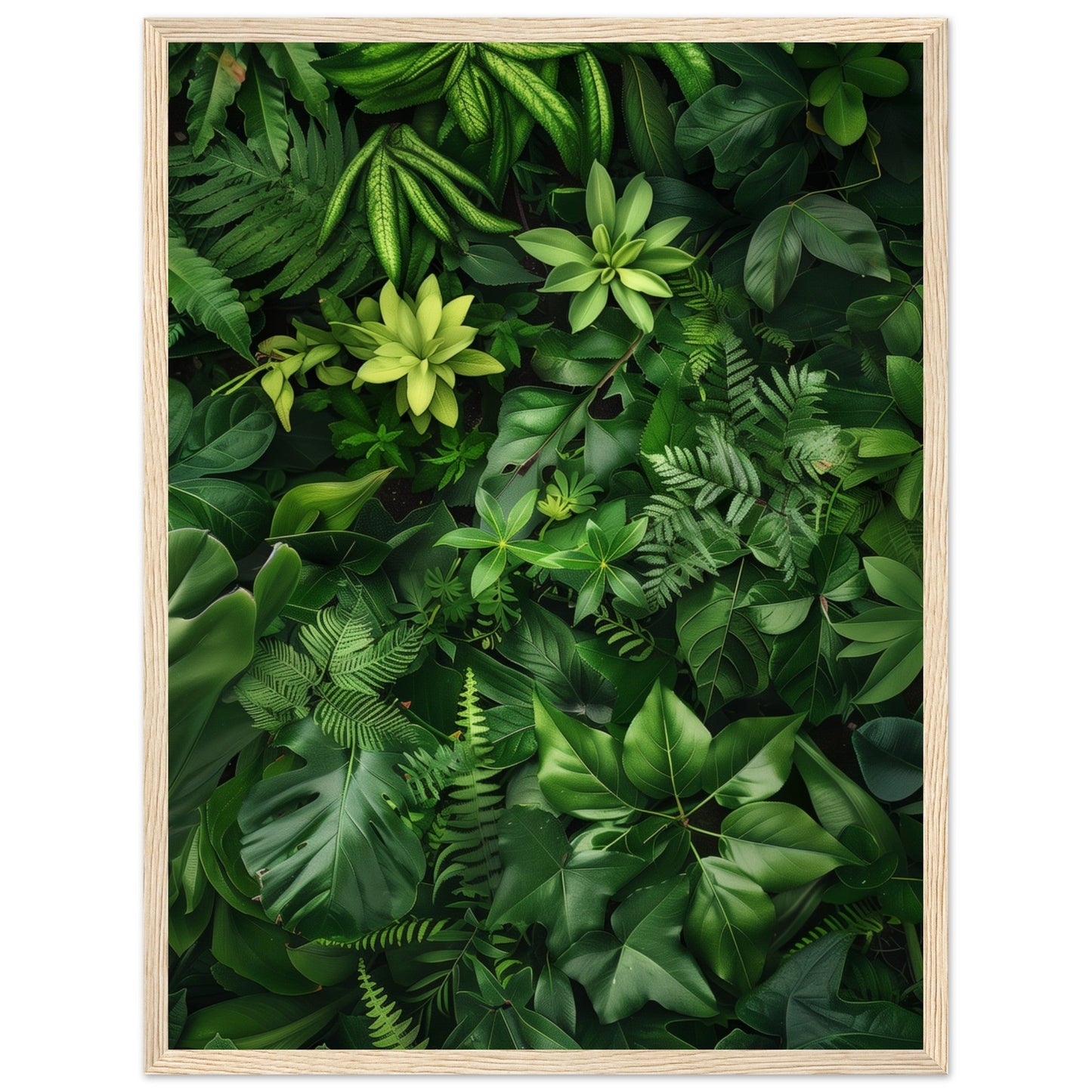 Poster Nature Verte ( 45x60-cm-Bois-clair)