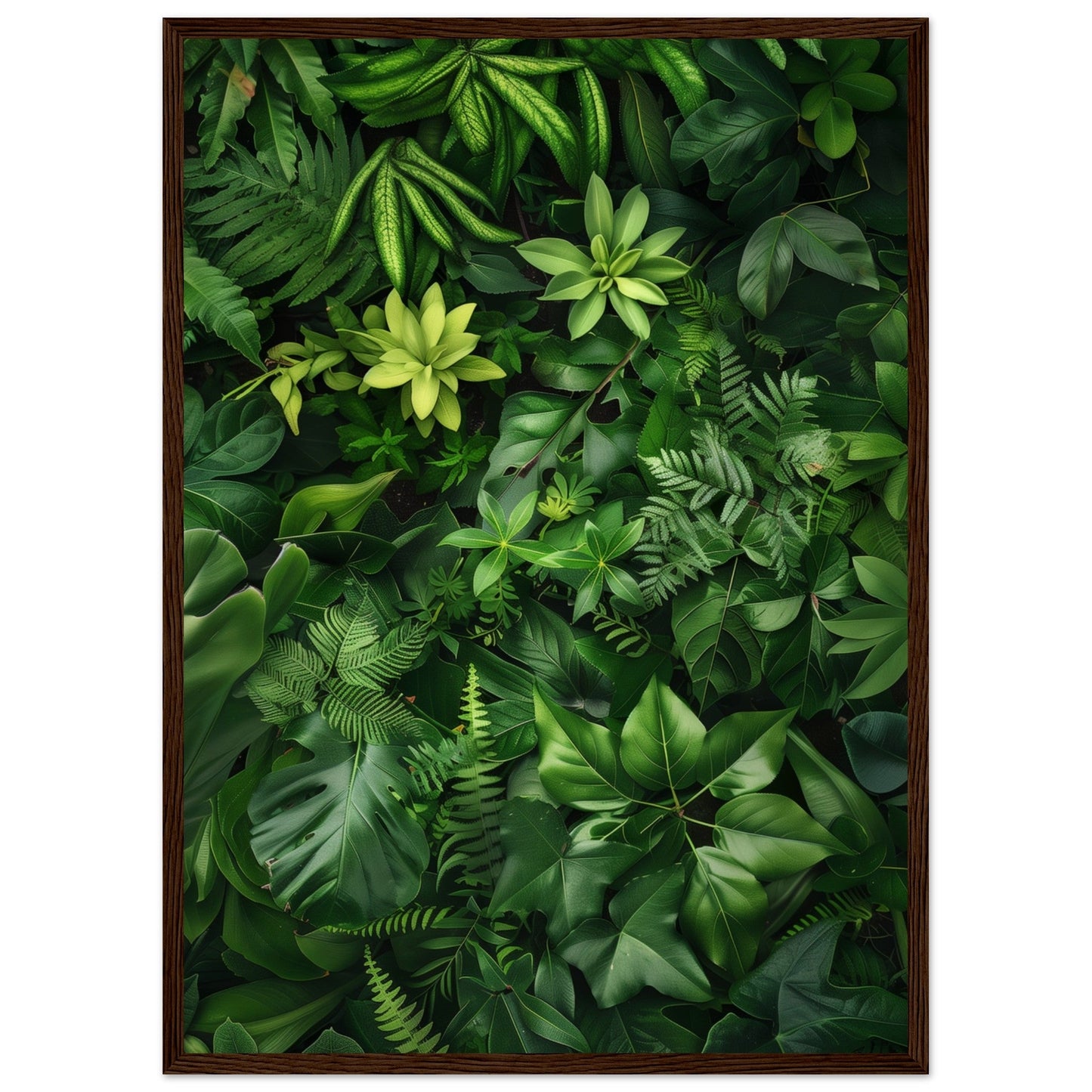 Poster Nature Verte ( 50x70-cm-Bois-foncé)