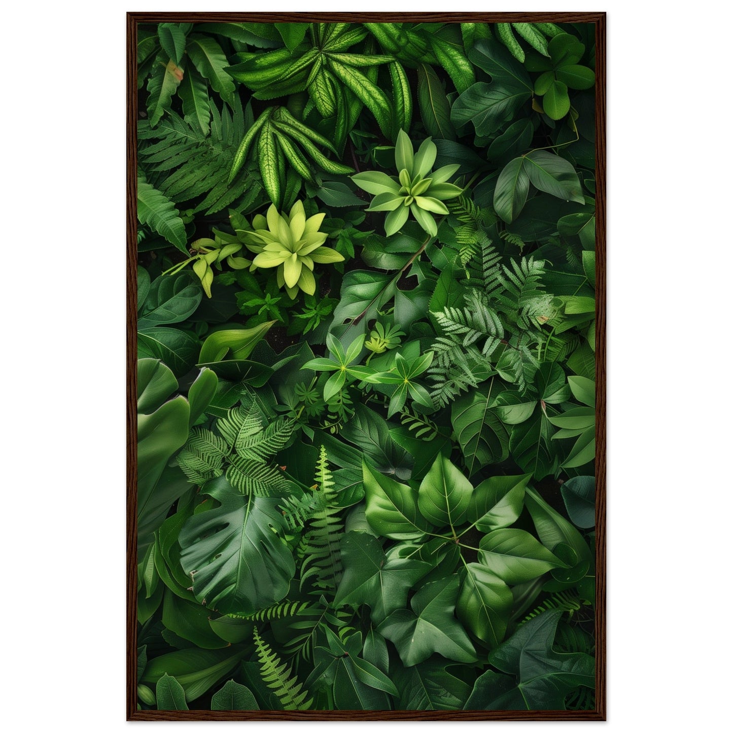 Poster Nature Verte ( 60x90-cm-Bois-foncé)