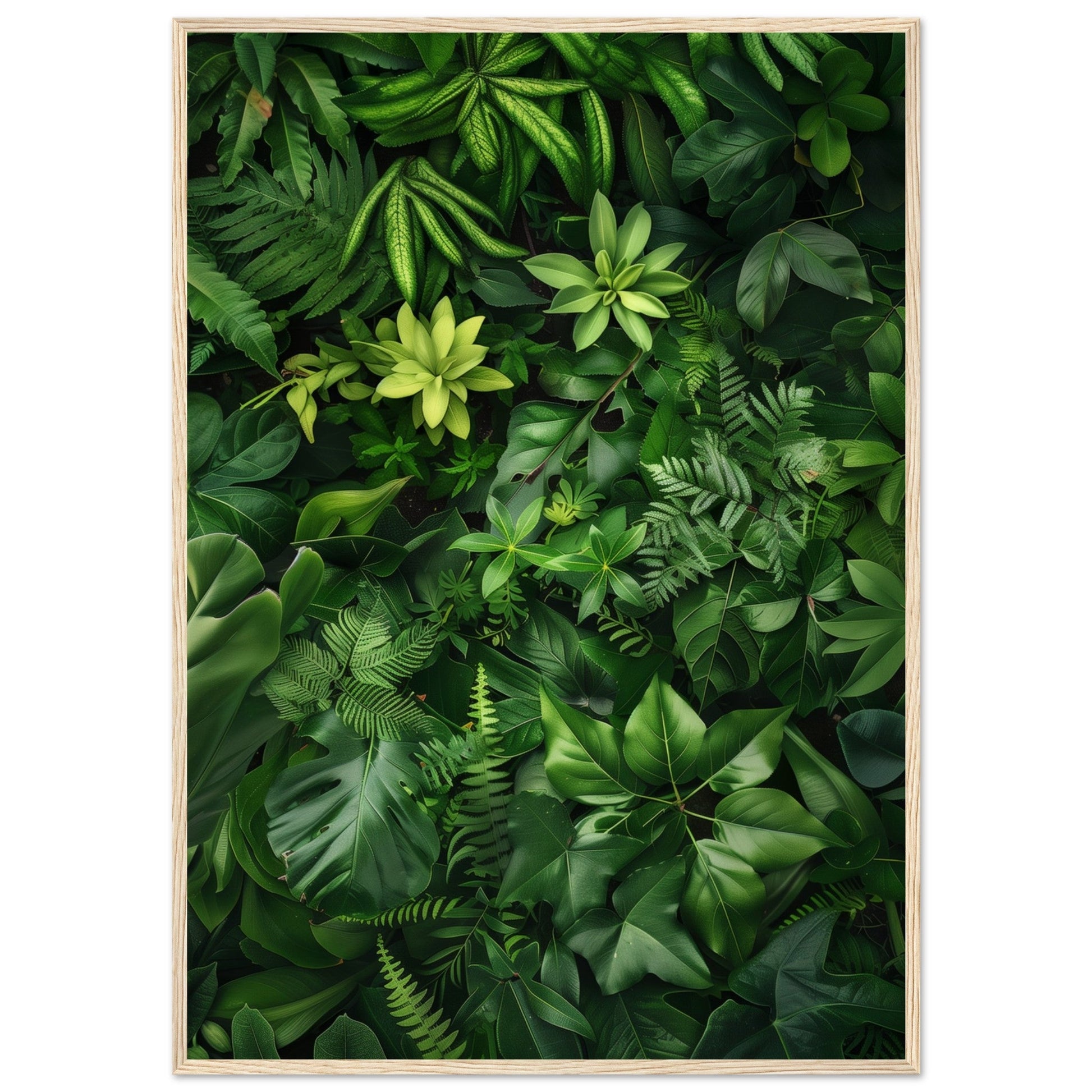 Poster Nature Verte ( 70x100-cm-Bois-clair)