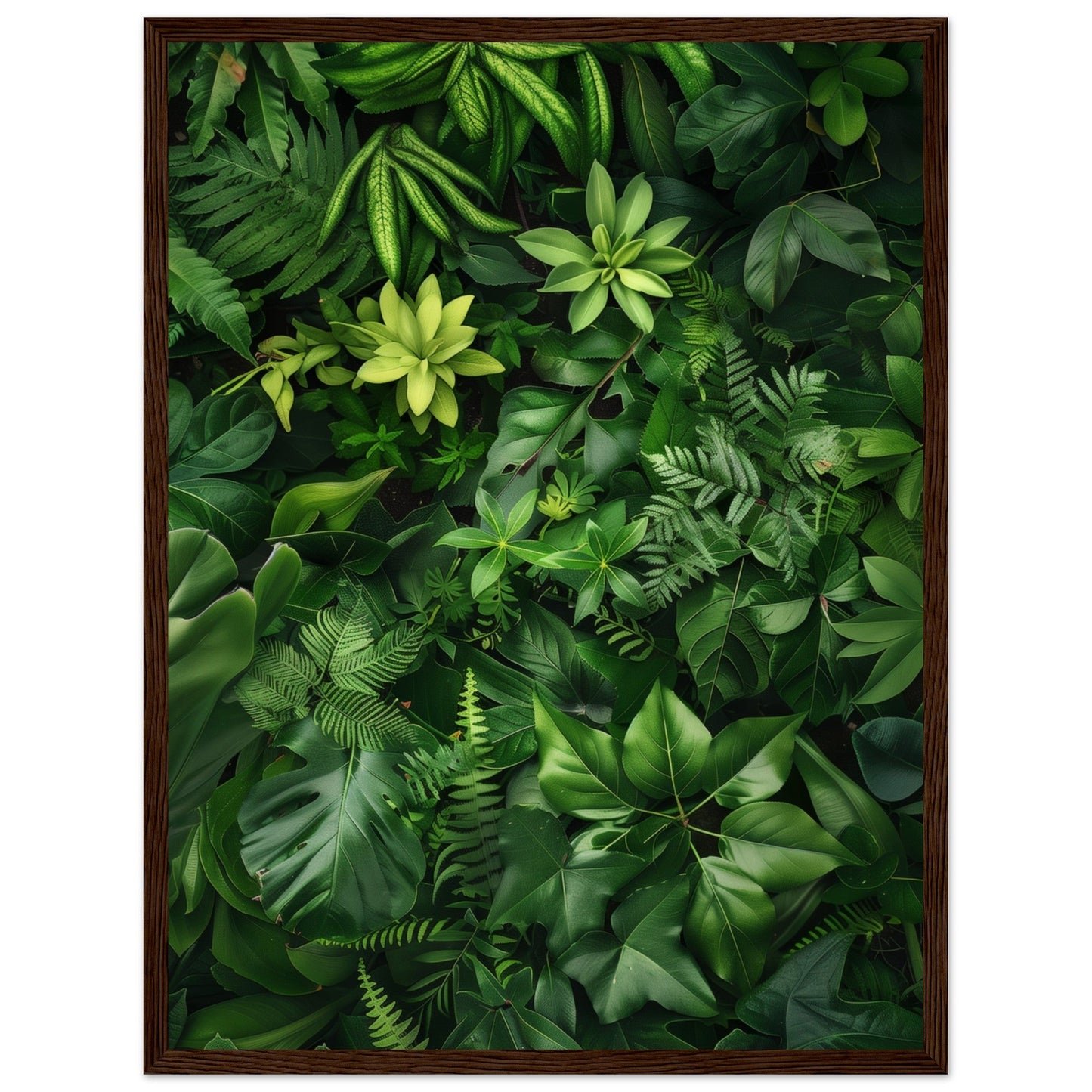 Poster Nature Verte ( 45x60-cm-Bois-foncé)