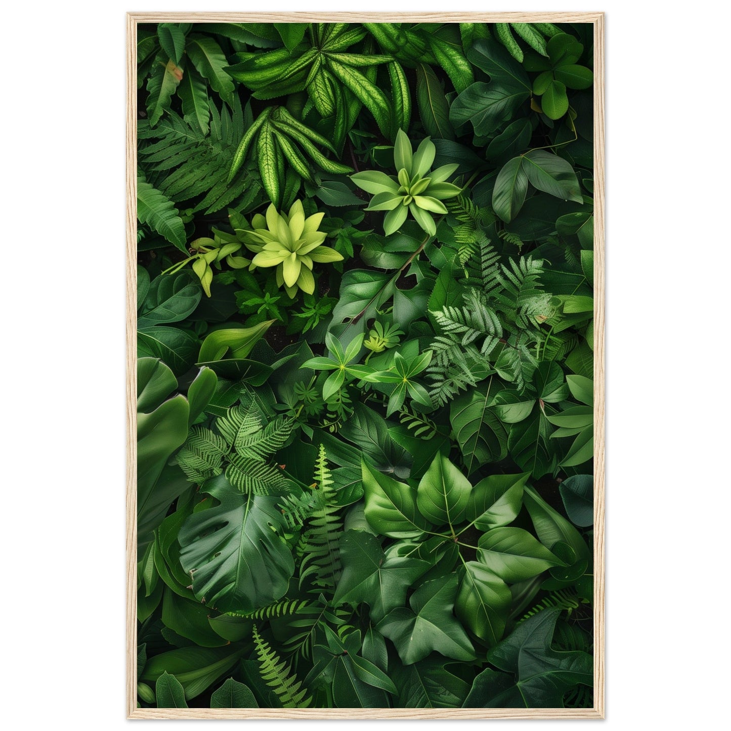 Poster Nature Verte ( 60x90-cm-Bois-clair)