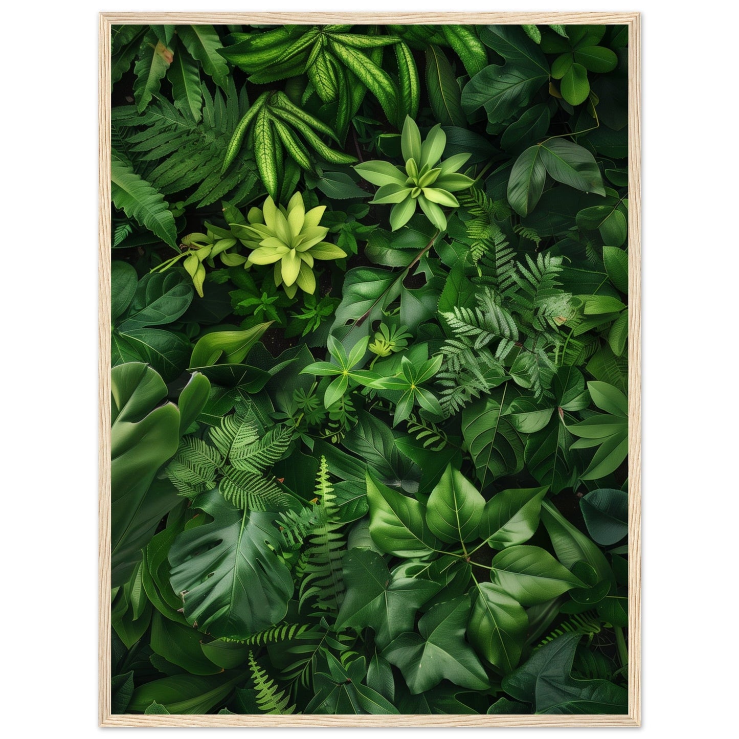 Poster Nature Verte ( 60x80-cm-Bois-clair)