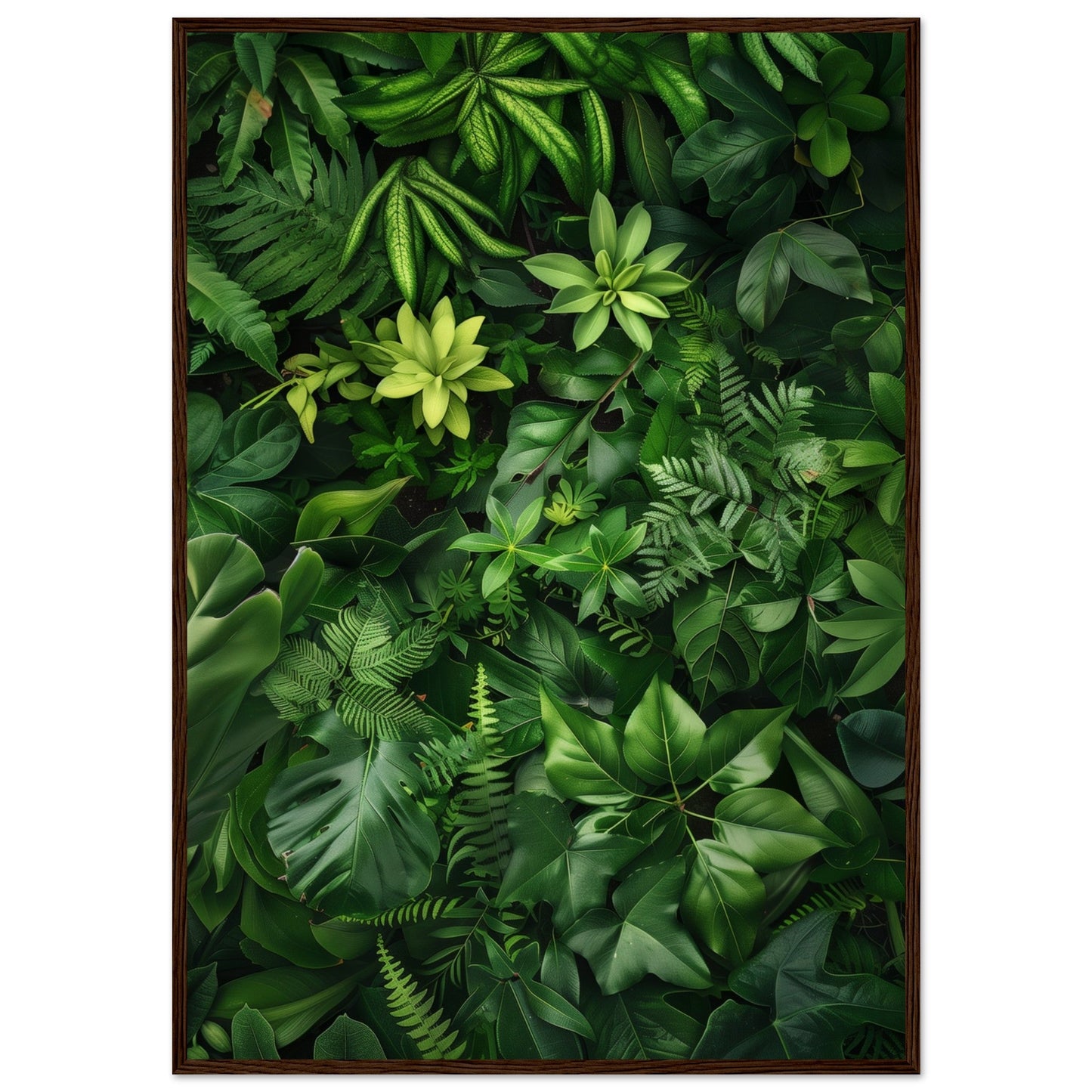 Poster Nature Verte ( 70x100-cm-Bois-foncé)