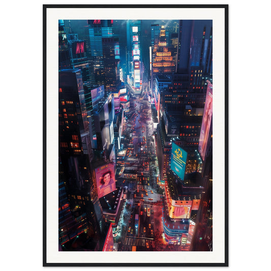 Poster New York Times Square ( 70x100-cm-Bois-noir)