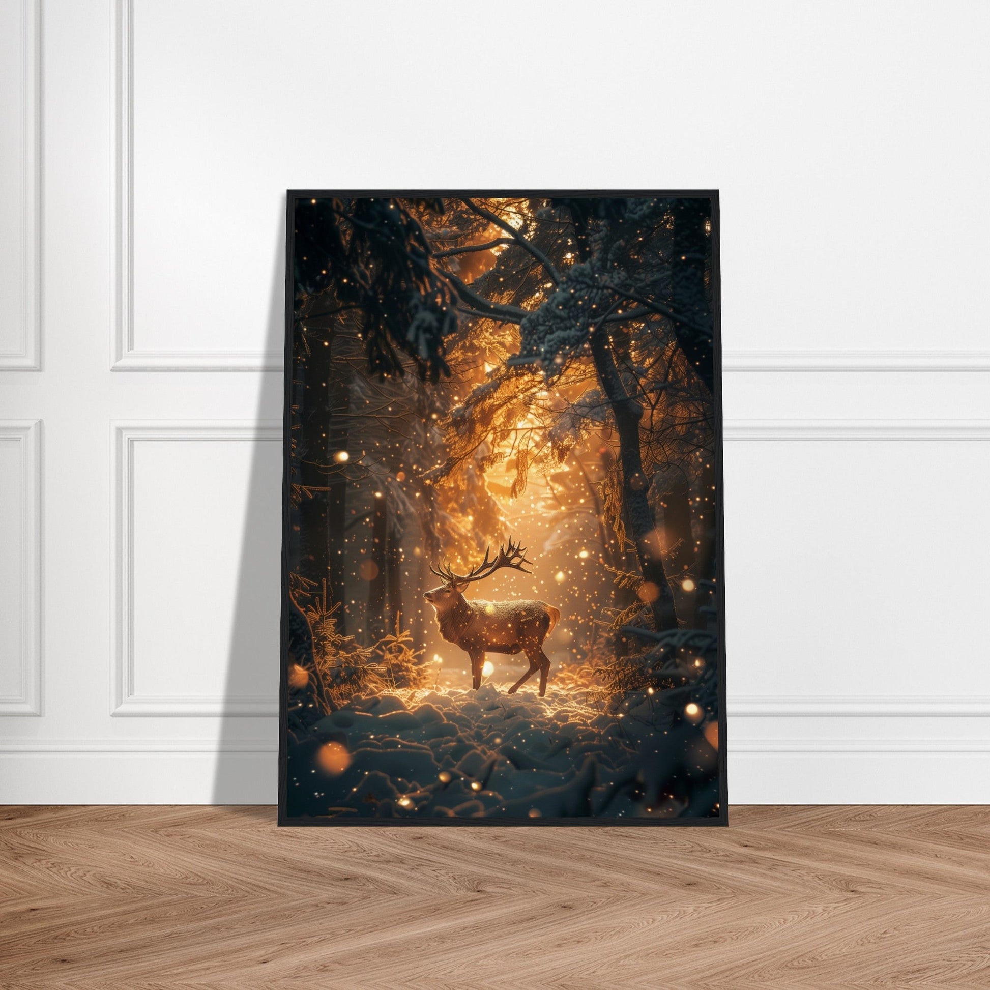 Poster Noël Forêt Cerf ( )