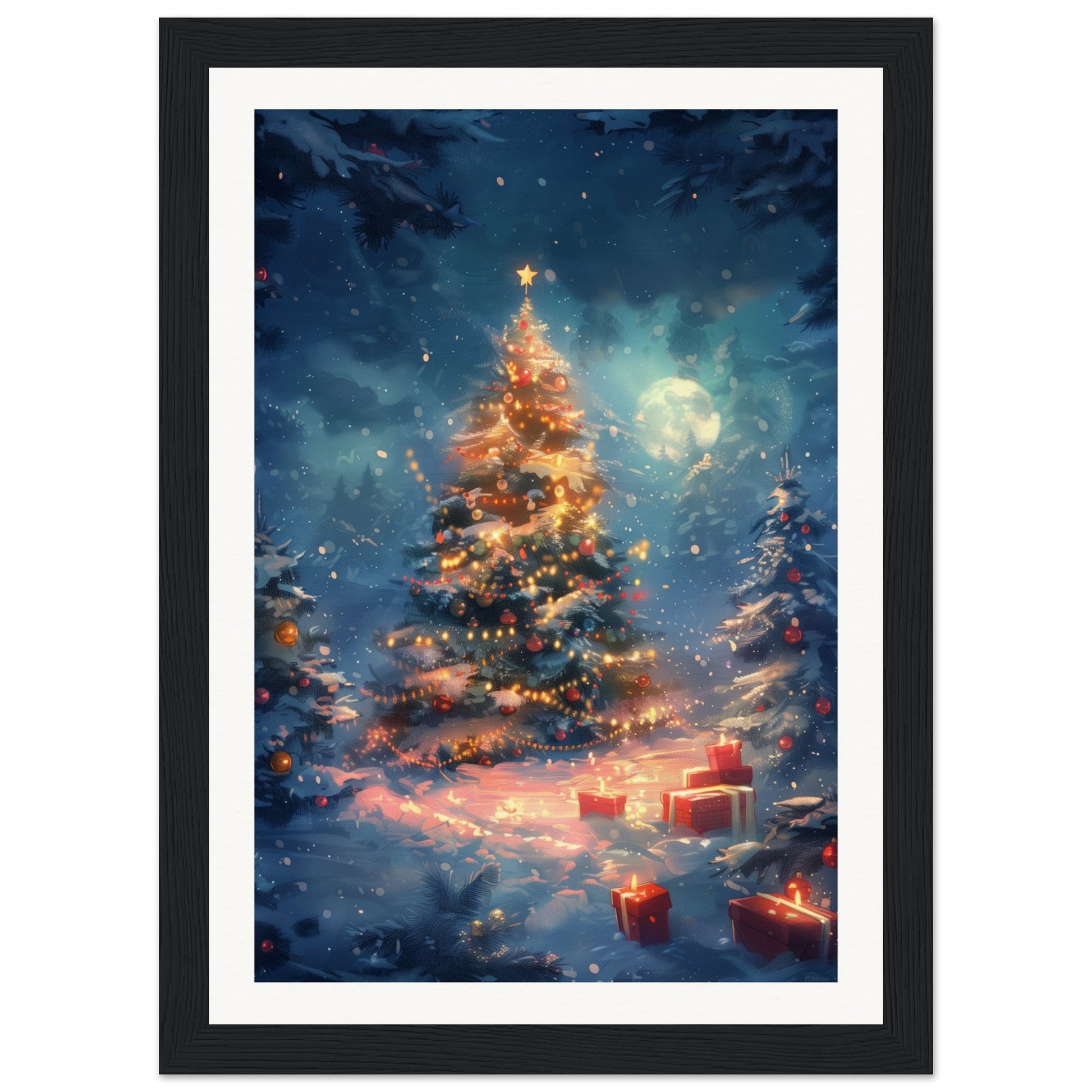 Poster Noël Maternelle ( 21x29.7-cm-Bois-noir)