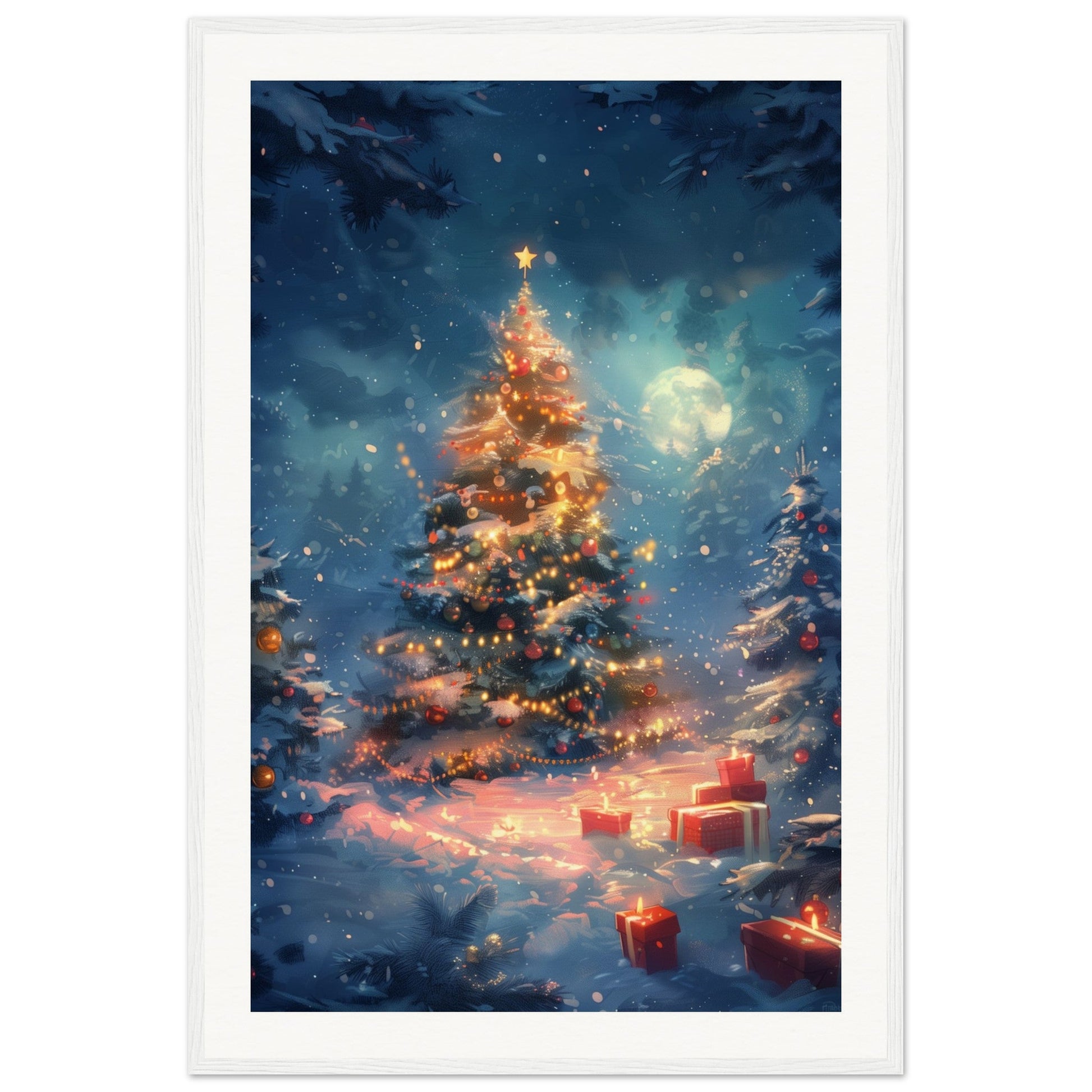 Poster Noël Maternelle ( 60x90-cm-Bois-blanc)