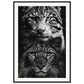 Poster Noir et Blanc Animaux ( 70x100-cm-Bois-noir)