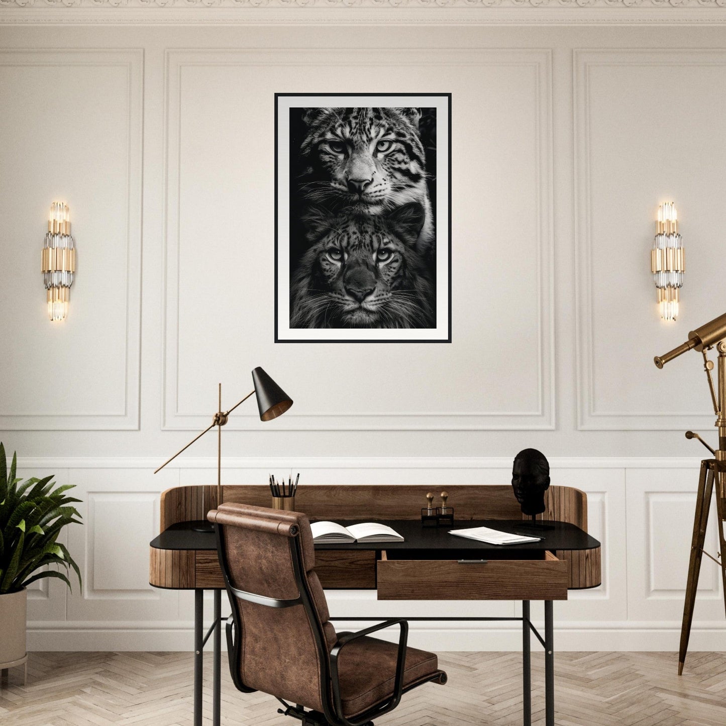 Poster Noir et Blanc Animaux ( )