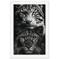 Poster Noir et Blanc Animaux ( 60x90-cm-Bois-blanc)