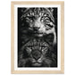 Poster Noir et Blanc Animaux ( 21x29.7-cm-Bois-clair)