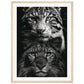 Poster Noir et Blanc Animaux ( 45x60-cm-Bois-clair)