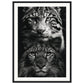 Poster Noir et Blanc Animaux ( 50x70-cm-Bois-noir)