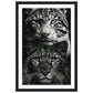 Poster Noir et Blanc Animaux ( 30x45-cm-Bois-noir)