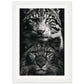 Poster Noir et Blanc Animaux ( 21x29.7-cm-Bois-blanc)