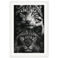 Poster Noir et Blanc Animaux ( 30x45-cm-Bois-blanc)