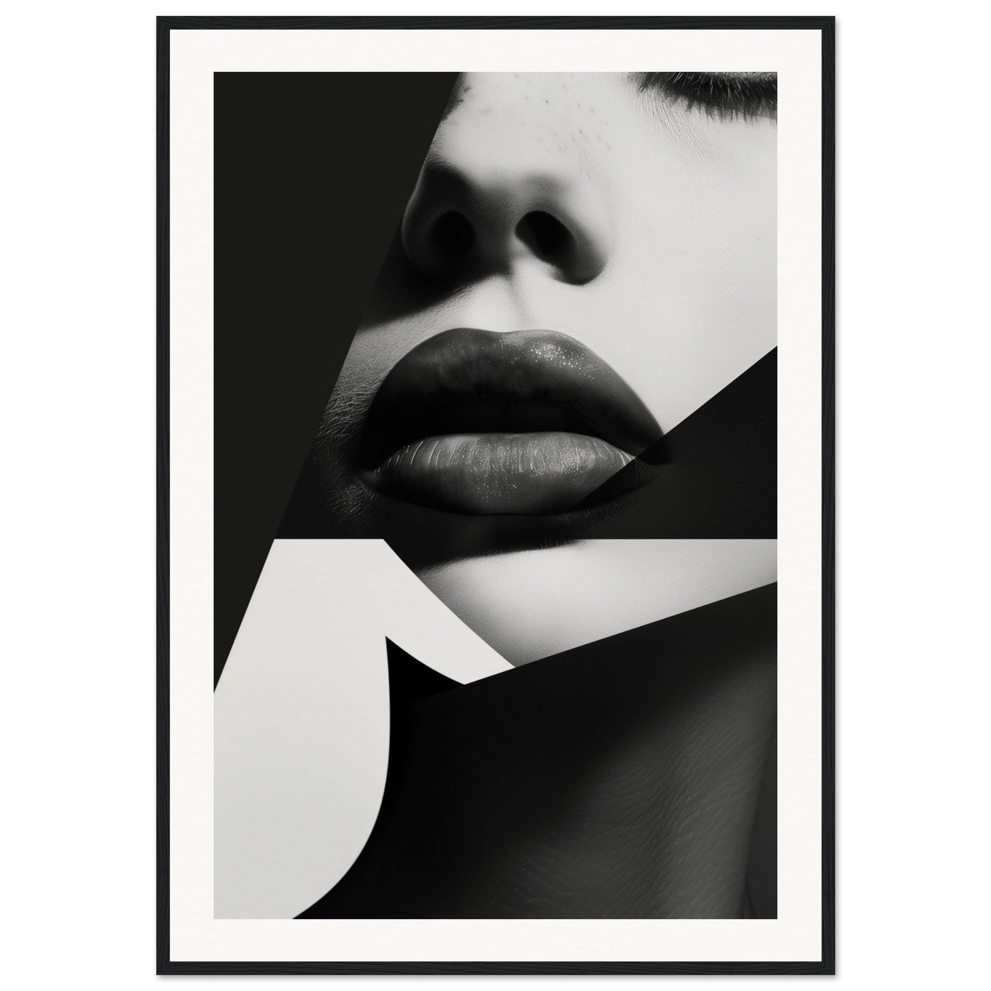 Poster Noir et Blanc Design ( 70x100-cm-Bois-noir)