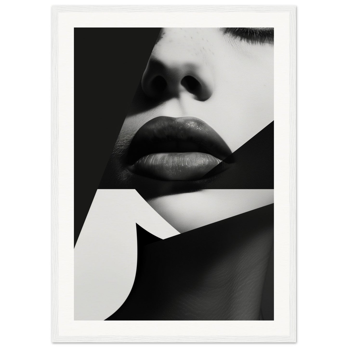 Poster Noir et Blanc Design ( 50x70-cm-Bois-blanc)