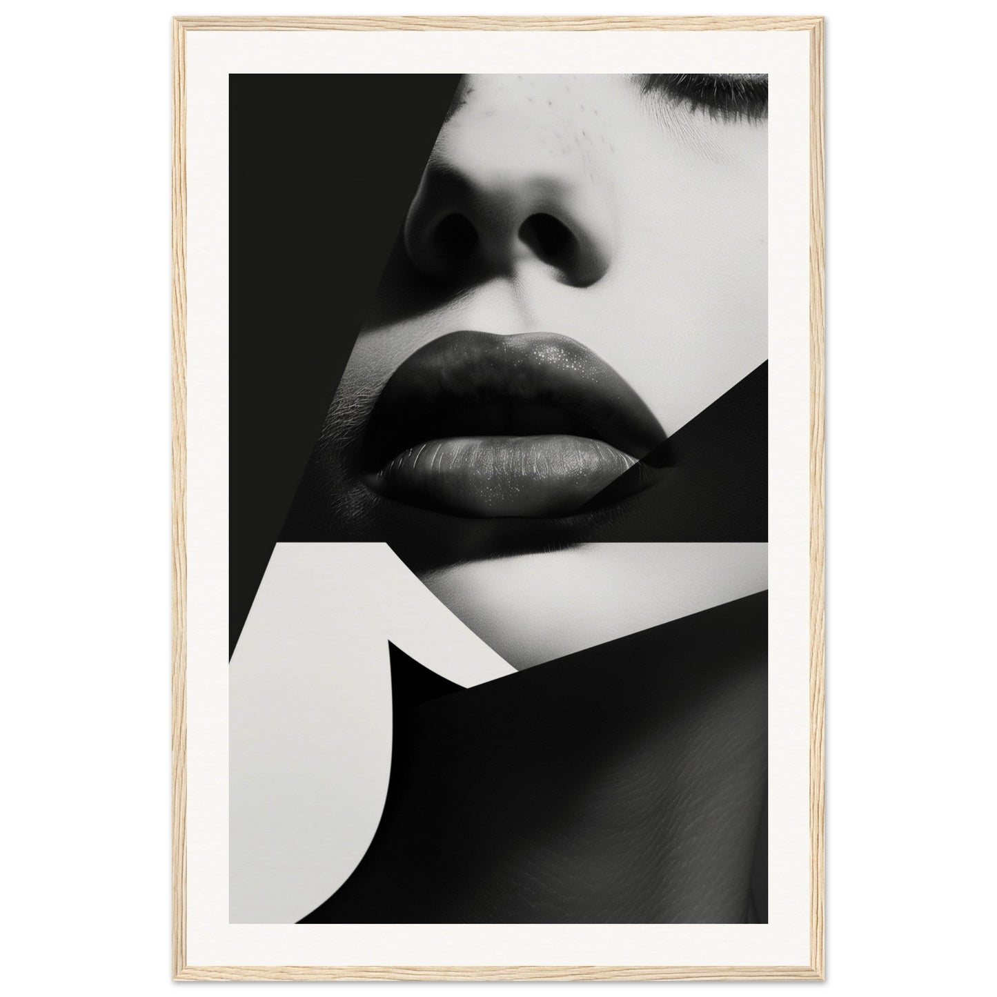 Poster Noir et Blanc Design ( 60x90-cm-Bois-clair)