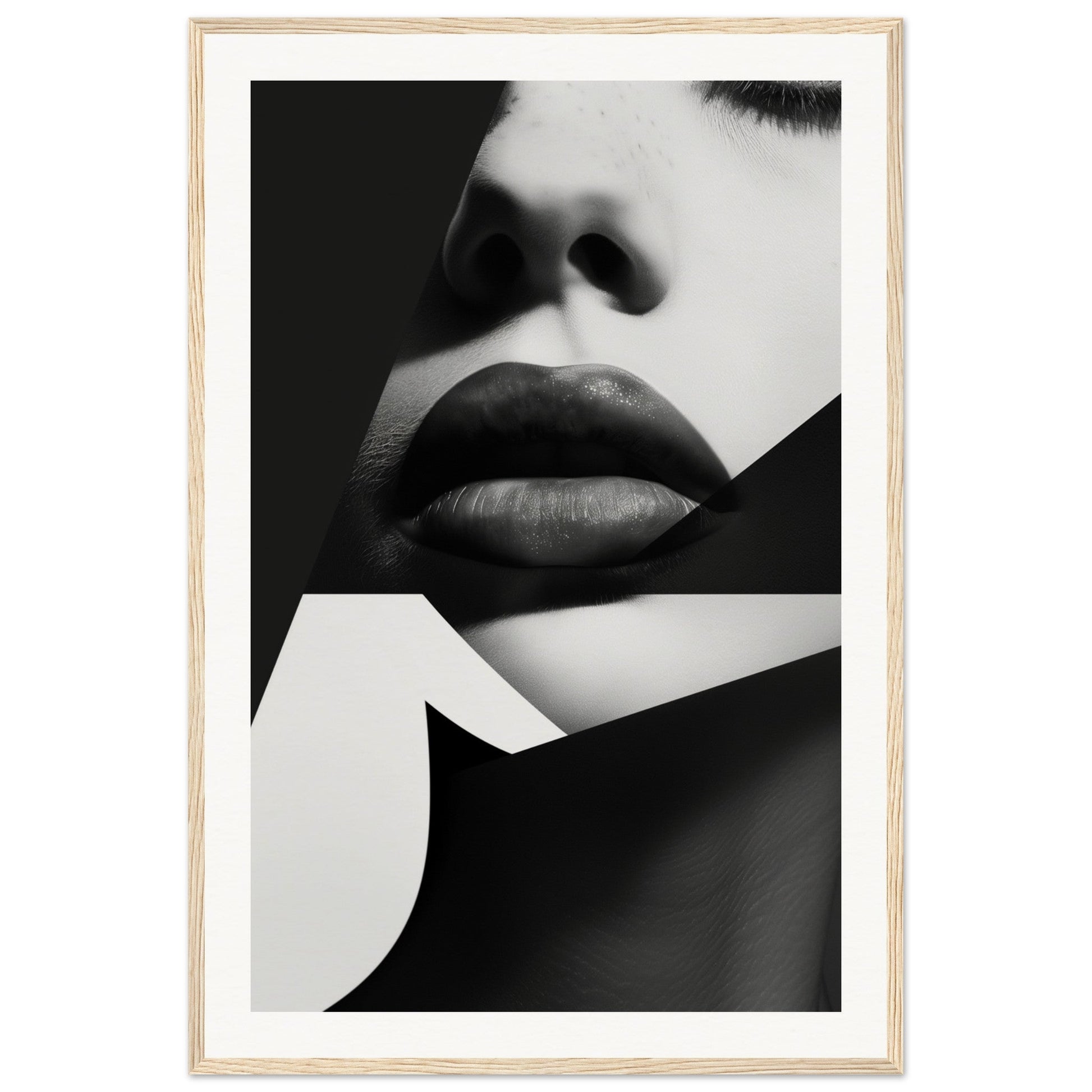 Poster Noir et Blanc Design ( 60x90-cm-Bois-clair)