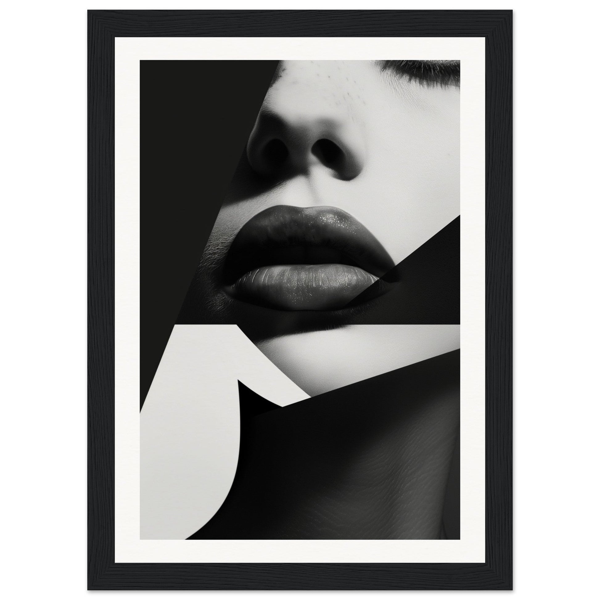 Poster Noir et Blanc Design ( 21x29.7-cm-Bois-noir)