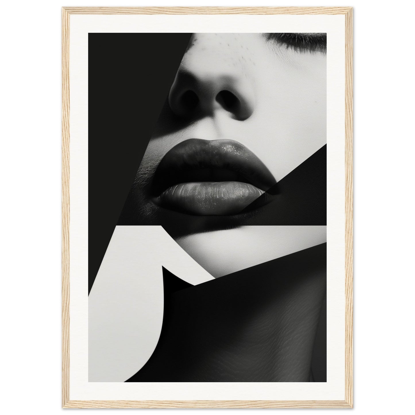 Poster Noir et Blanc Design ( 50x70-cm-Bois-clair)