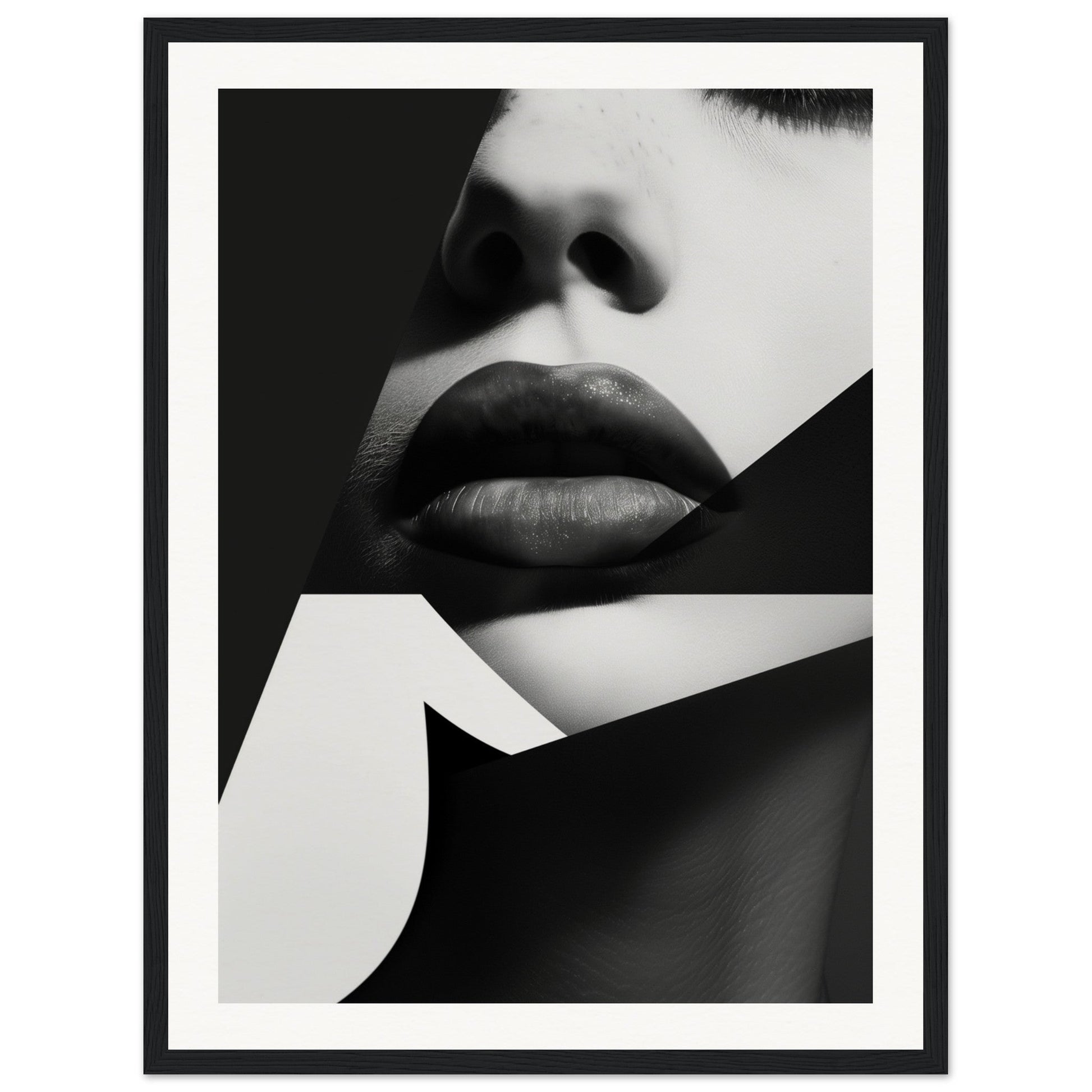 Poster Noir et Blanc Design ( 45x60-cm-Bois-noir)