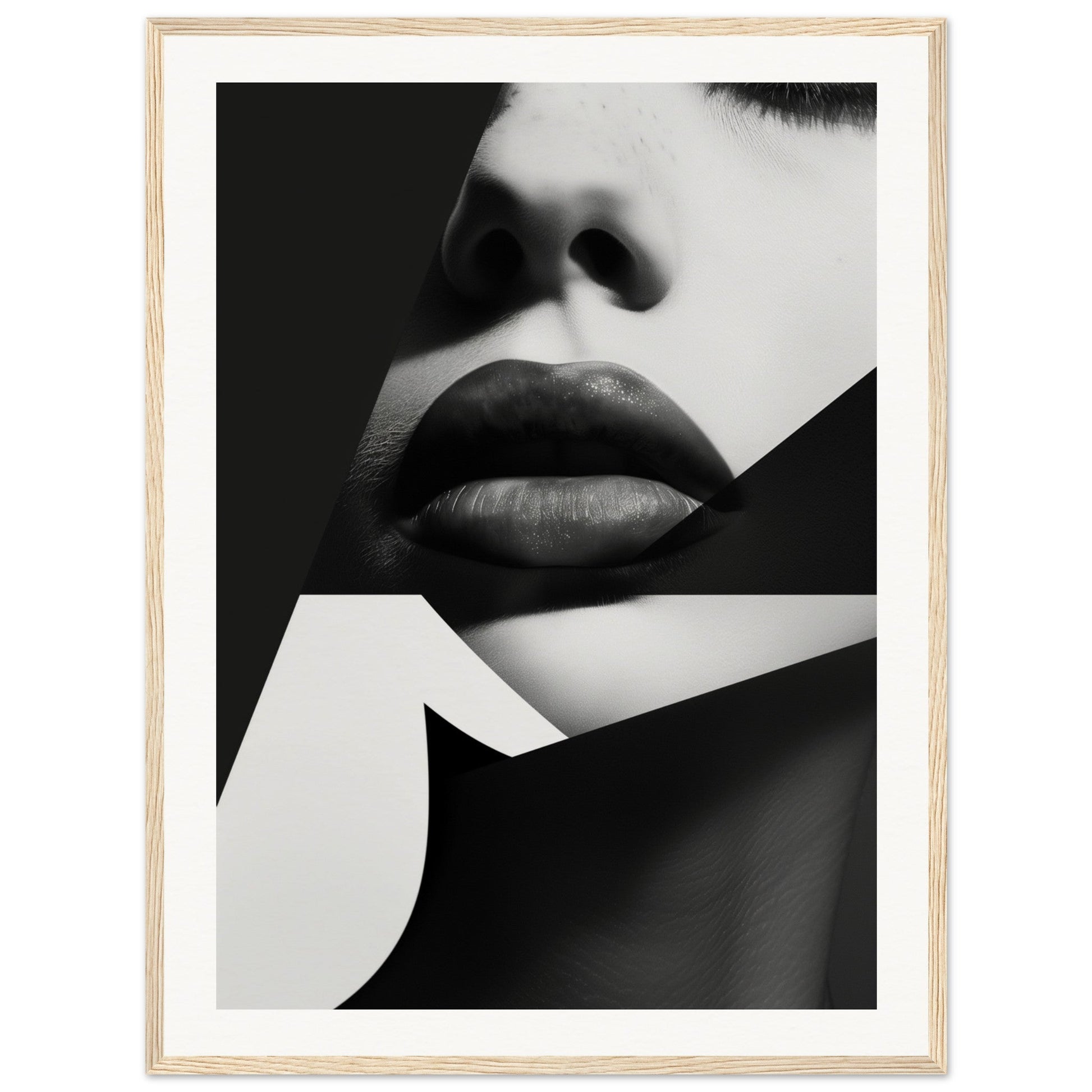 Poster Noir et Blanc Design ( 60x80-cm-Bois-clair)