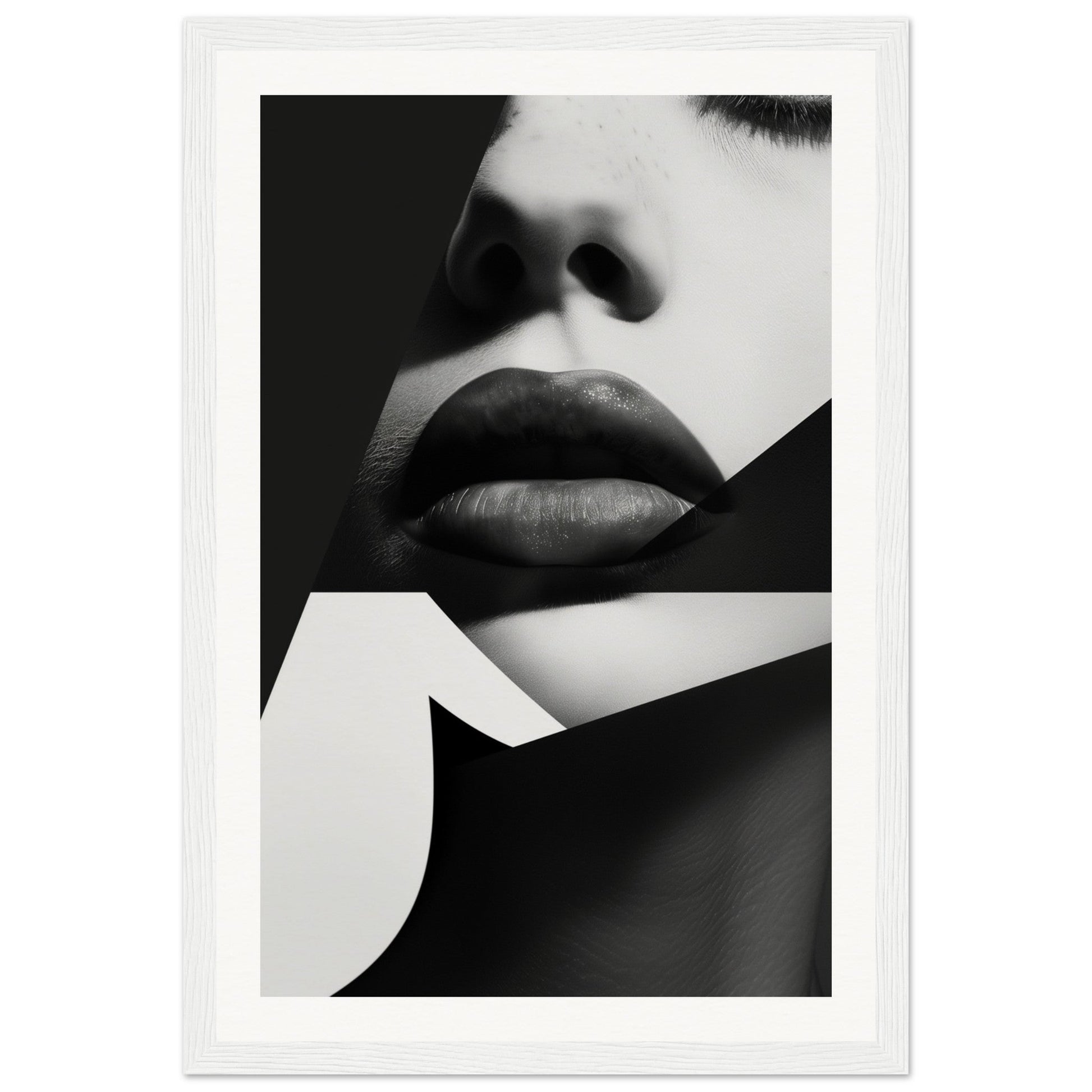 Poster Noir et Blanc Design ( 30x45-cm-Bois-blanc)