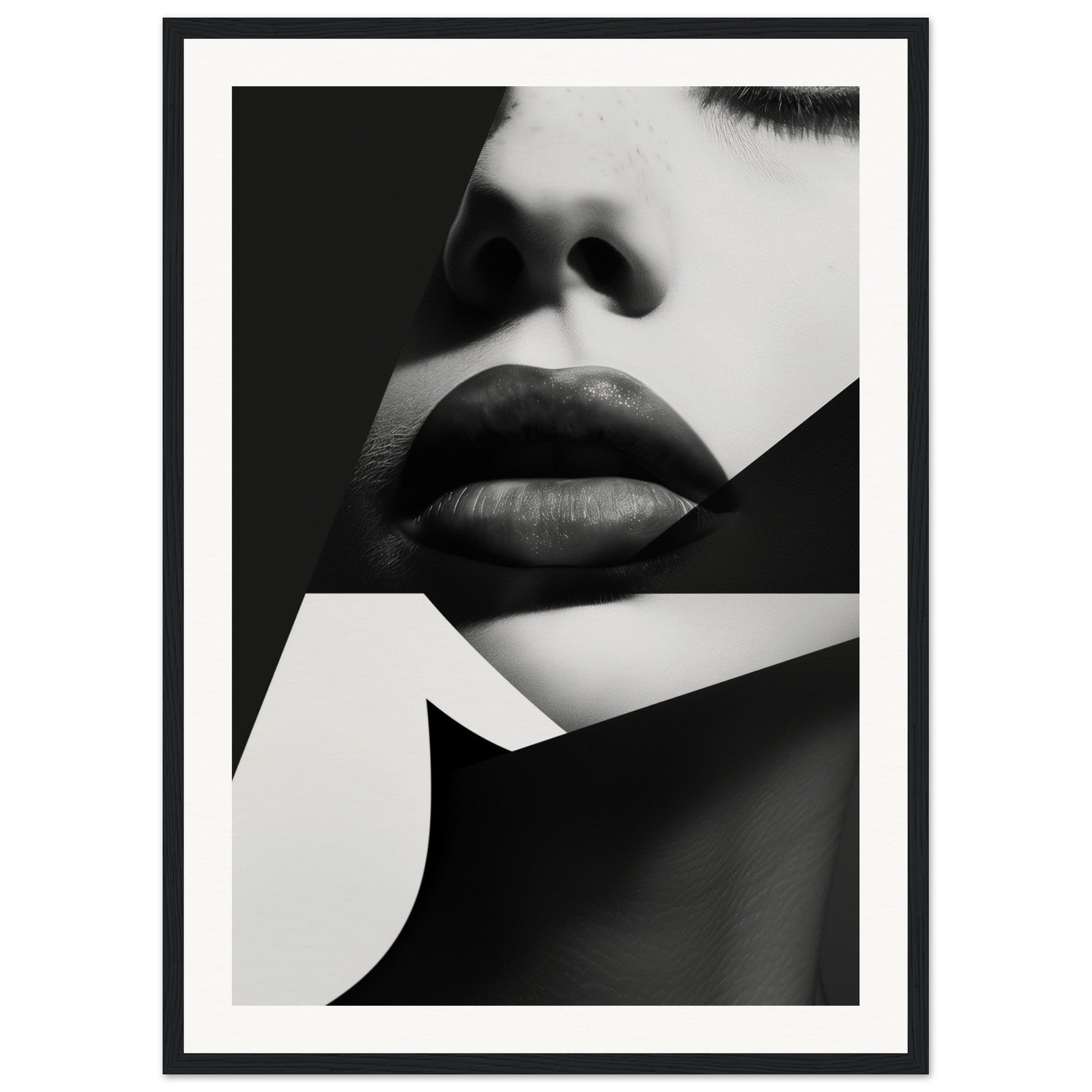 Poster Noir et Blanc Design ( 50x70-cm-Bois-noir)