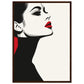 Poster Noir et Blanc et Rouge ( 50x70-cm-Bois-foncé)