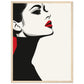 Poster Noir et Blanc et Rouge ( 45x60-cm-Bois-clair)