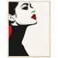 Poster Noir et Blanc et Rouge ( 60x80-cm-Bois-clair)