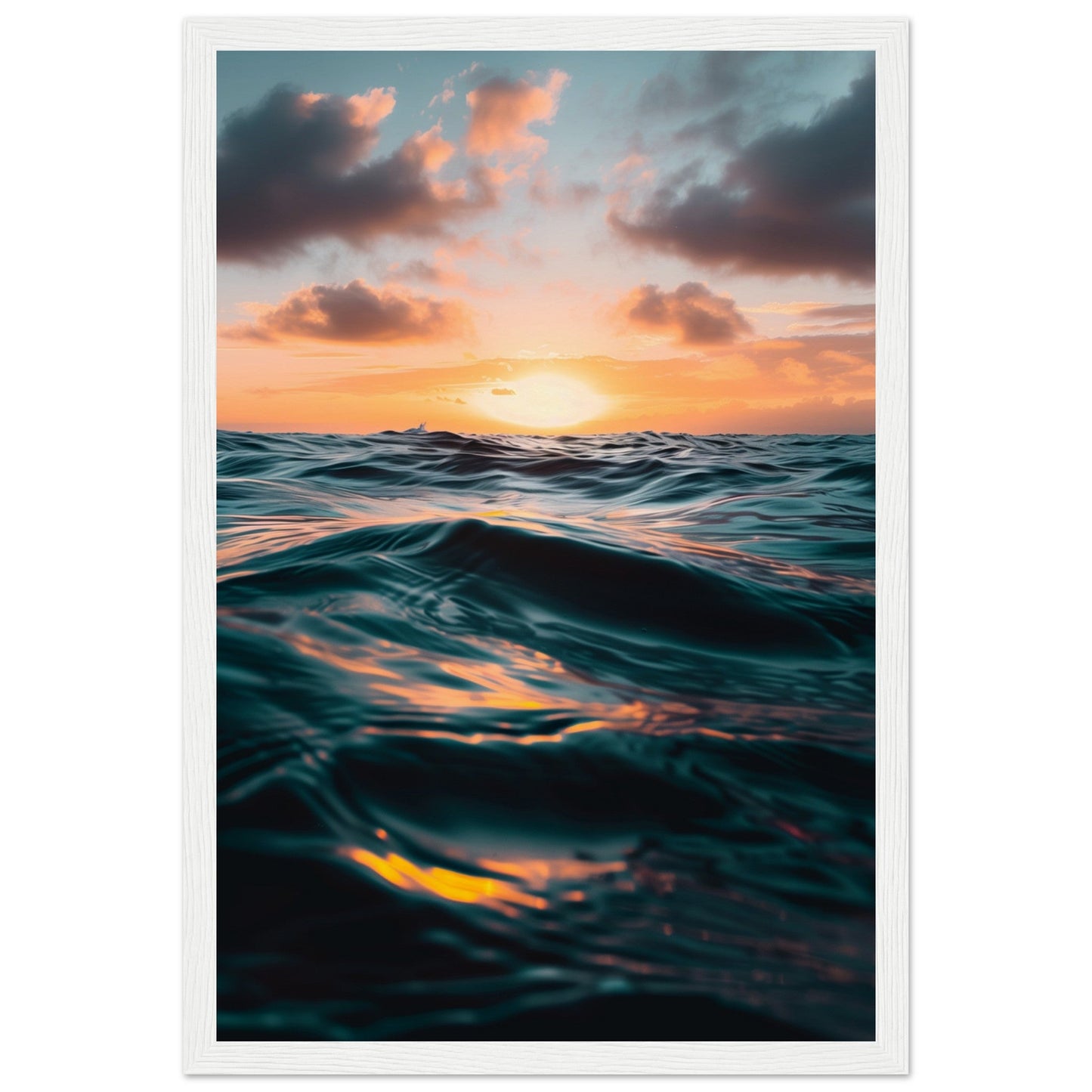 Poster Océan Atlantique ( 30x45-cm-Bois-blanc)