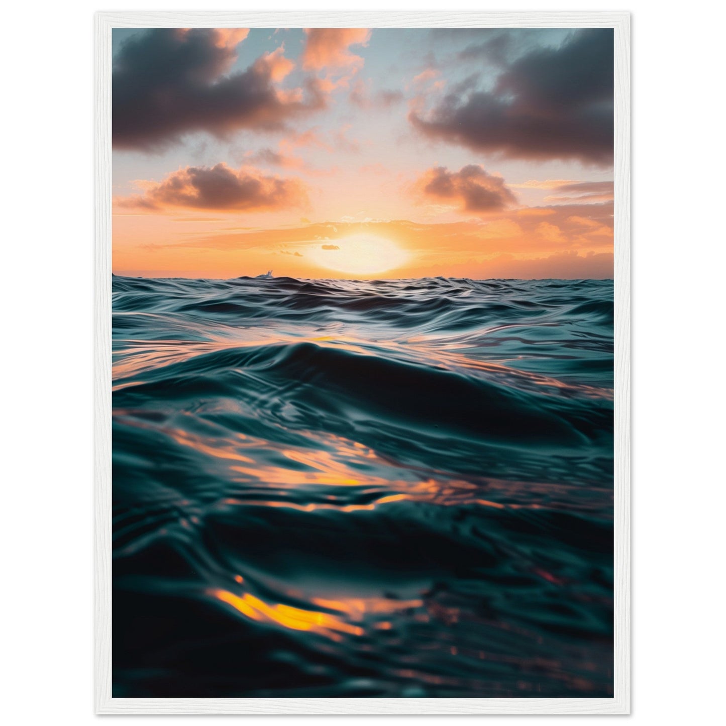 Poster Océan Atlantique ( 45x60-cm-Bois-blanc)