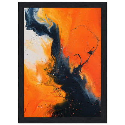 Poster Orange ( 21x29.7-cm-Bois-noir)