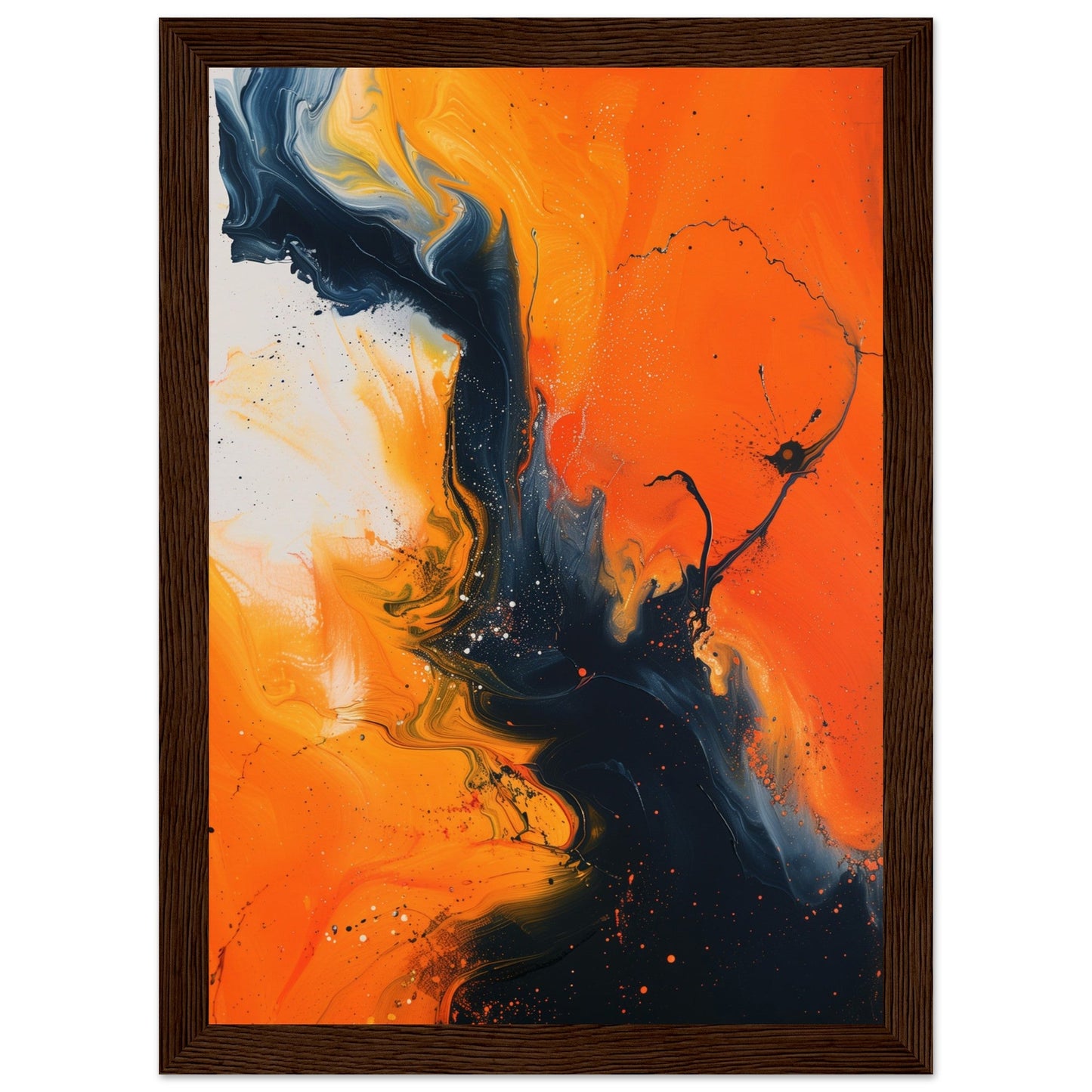 Poster Orange ( 21x29.7-cm-Bois-foncé)