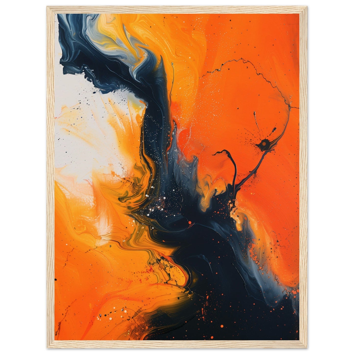 Poster Orange ( 45x60-cm-Bois-clair)