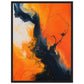 Poster Orange ( 45x60-cm-Bois-noir)