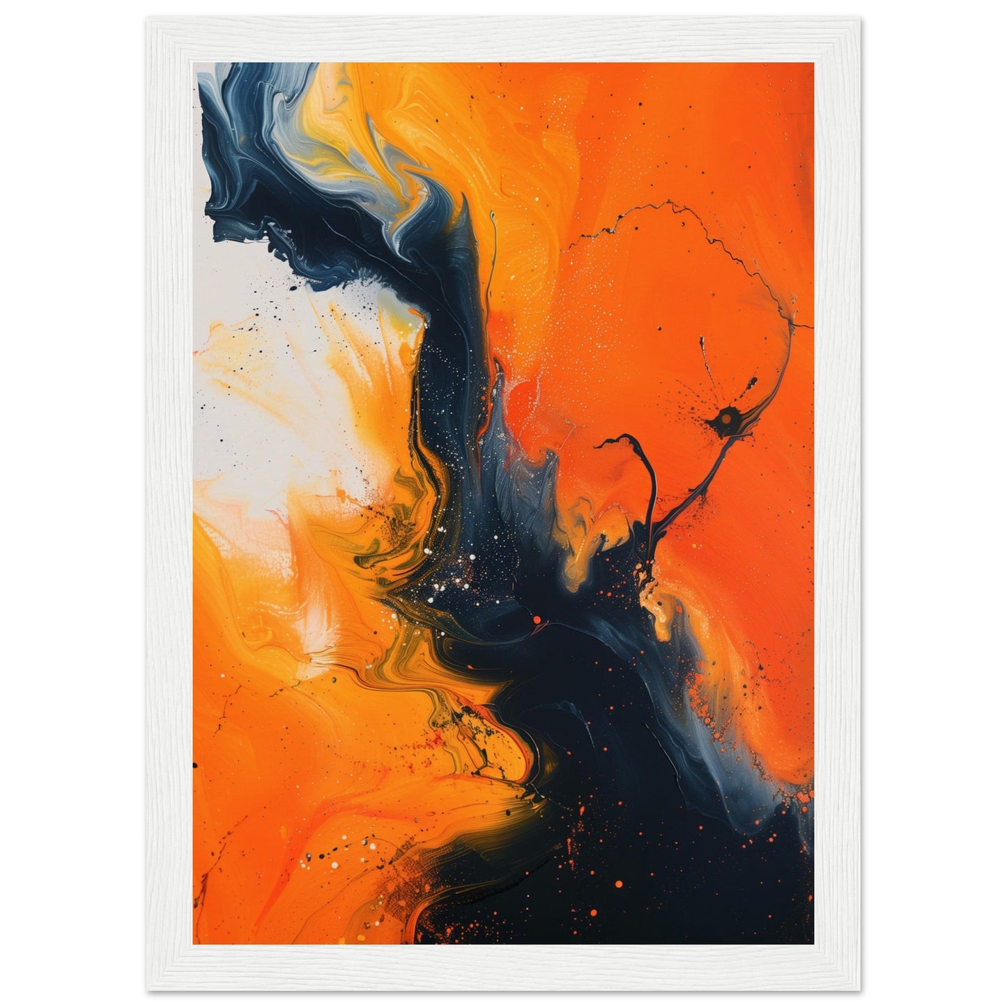 Poster Orange ( 21x29.7-cm-Bois-blanc)