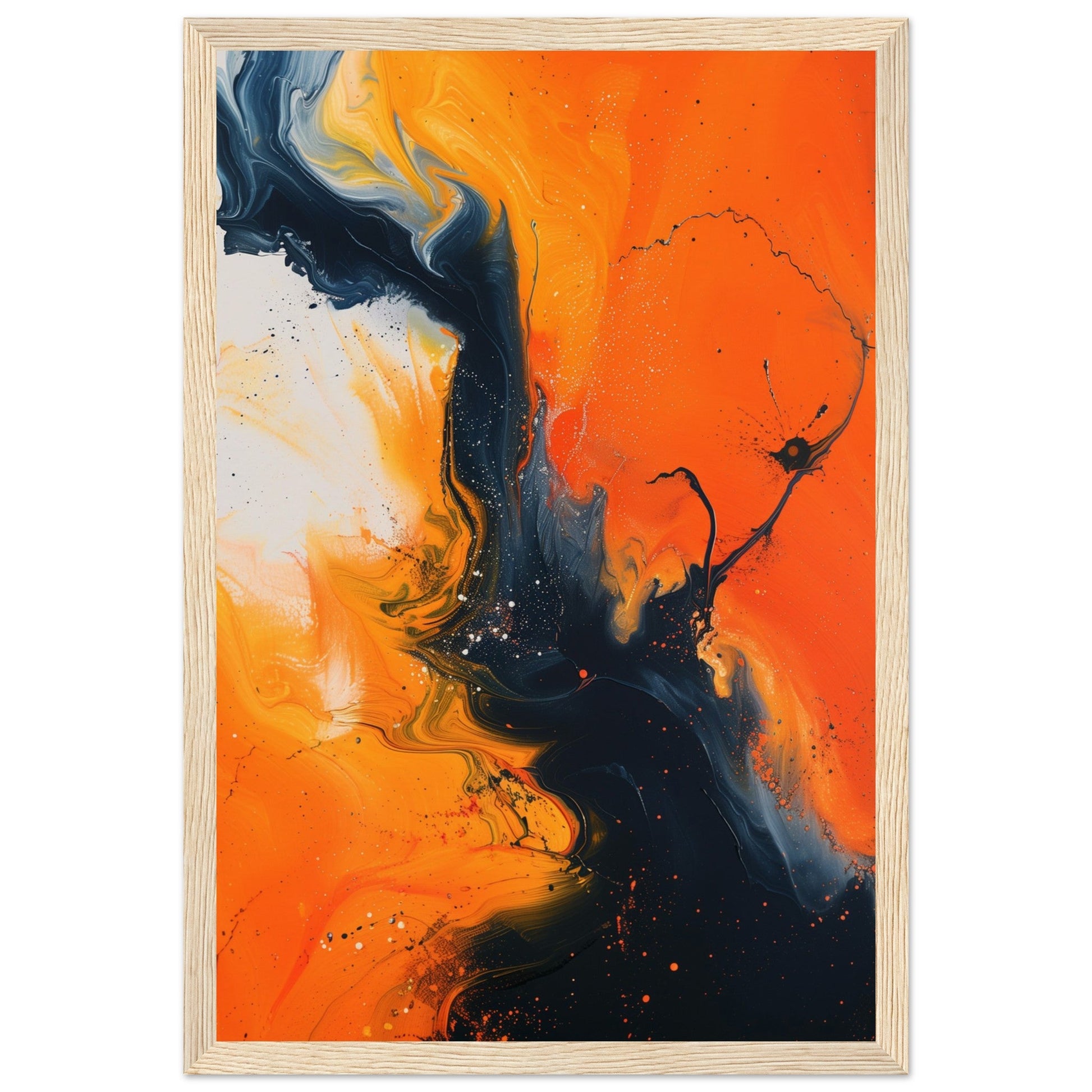 Poster Orange ( 30x45-cm-Bois-clair)