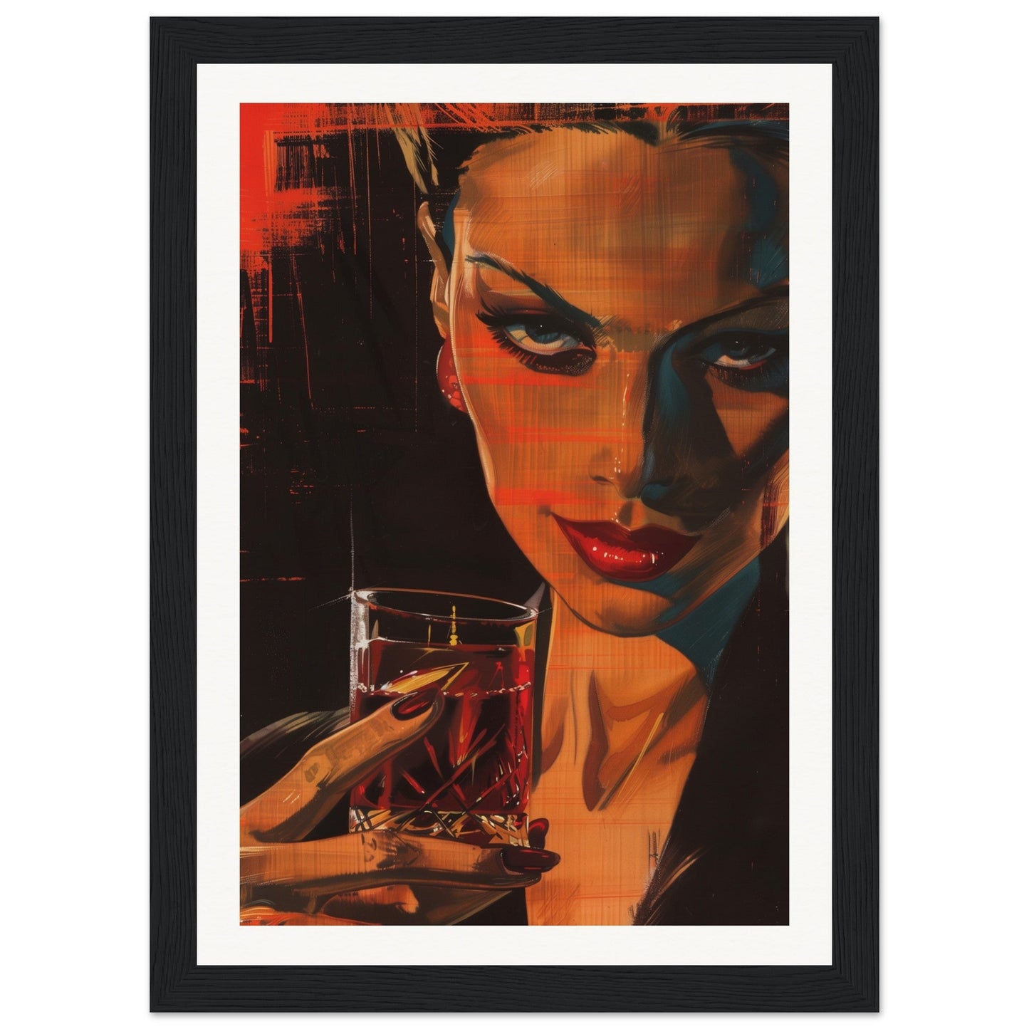 Poster Original Campari ( 21x29.7-cm-Bois-noir)